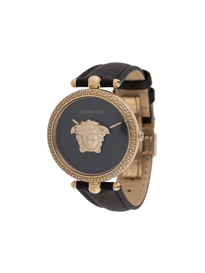 Shop Versace Medusa Head Watch In Black