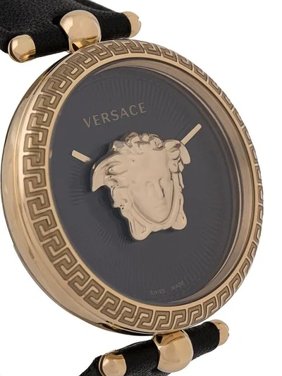 Shop Versace Medusa Head Watch In Black