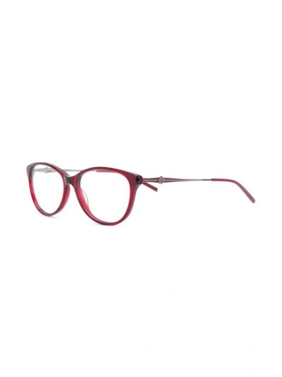 Shop Pierre Cardin Eyewear Cat Eye-frame Glasses - Red