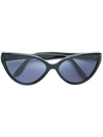Shop Cutler And Gross Cat Eye Sunglasses In Black