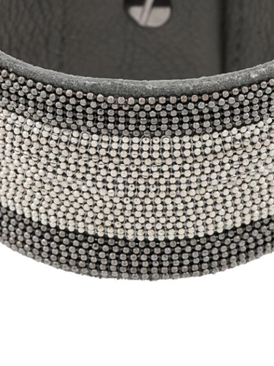 Shop Fabiana Filippi Gestreiftes Armband In Silver