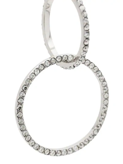 Shop Isabel Marant Orecchini Supra Luminique Crystal Earrings In Metallic