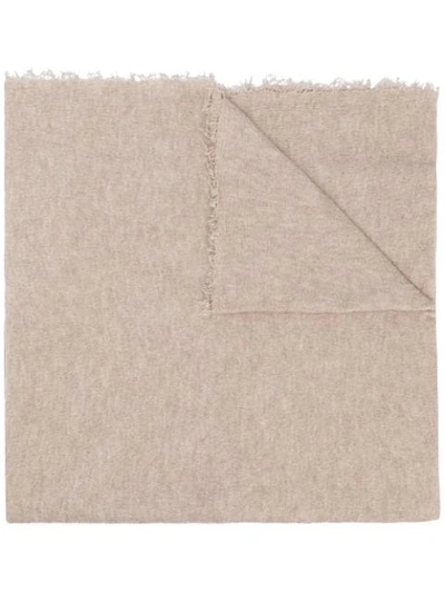 Faliero Sarti Frayed Edges Scarf - Neutrals In Neutrals