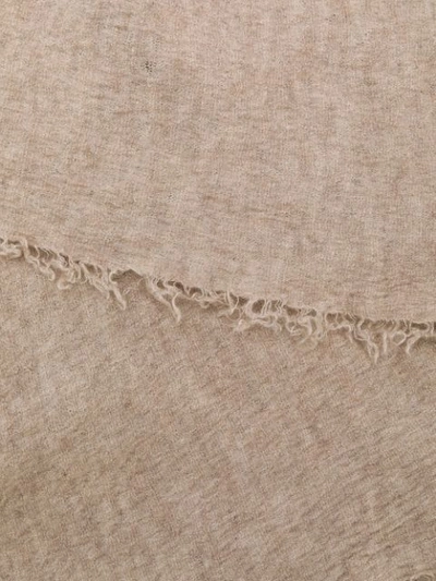 Faliero Sarti Frayed Edges Scarf - Neutrals In Neutrals