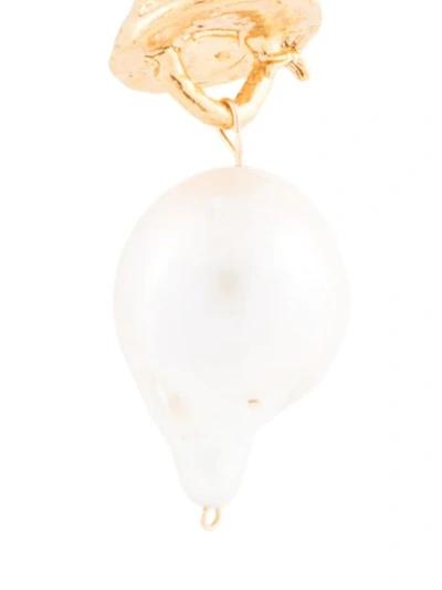 Shop Alighieri Freshwater Baroque Pearl Necklace In Gold ,white