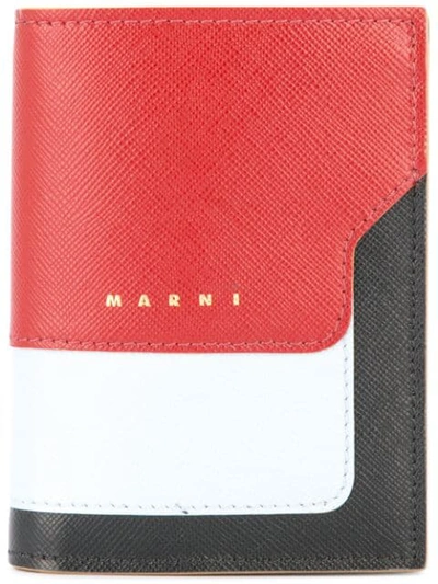 Shop Marni Colour Block Bifold Wallet - Multicolour