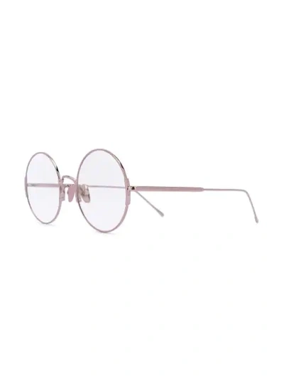 Shop Sunday Somewhere Pink Valentine Round Frame Optical Glasses In Pink & Purple