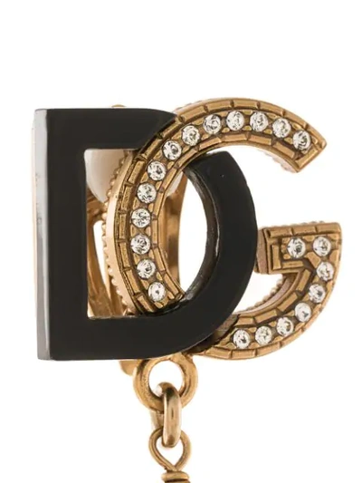 Shop Dolce & Gabbana Dg Earrings In Black
