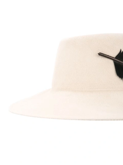 Shop Lola Hats Feather Hat - Grey