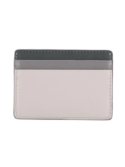 Shop Michael Michael Kors Colour Block Cardholder In Grey