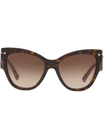 Shop Valentino Cat-eye Gradient Sunglasses In Brown