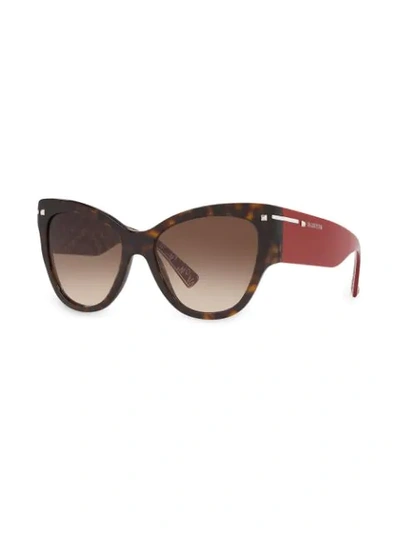 Shop Valentino Cat-eye Gradient Sunglasses In Brown