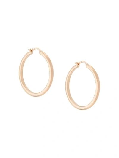 Shop Astley Clarke Medium Linia Hoop Earrings In Gold
