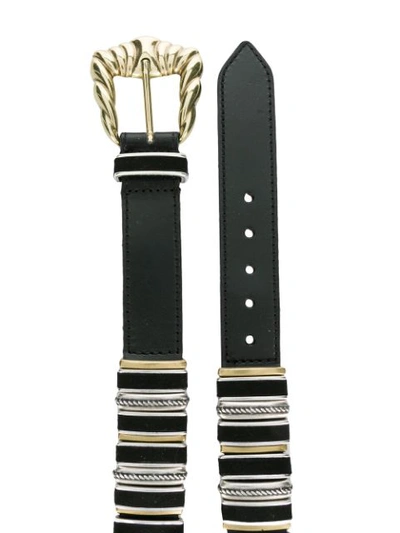 Shop Etro Metal Hardware Belt In Black