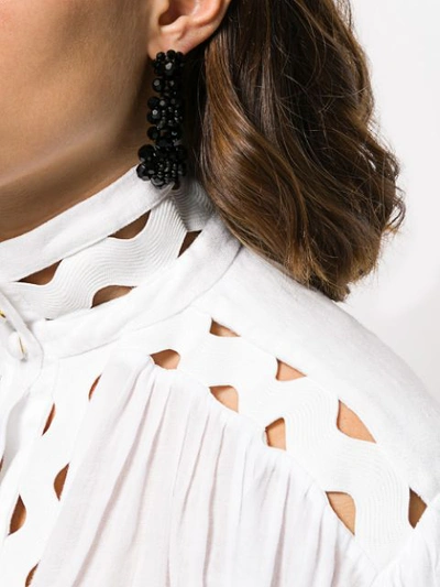 Shop Simone Rocha Crystal Beaded Drop Earrings In Black