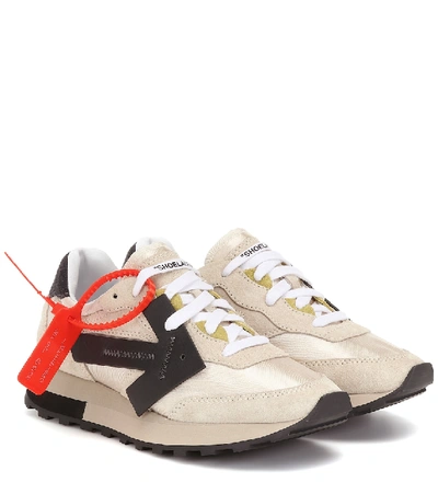 Shop Off-white Hg Runner Suede Sneakers In Beige