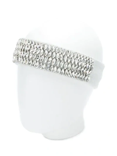 Shop Andrea Bogosian Embellished Headband - White
