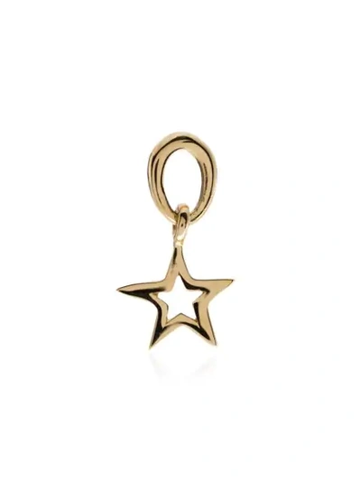 Shop Loquet 18kt Yellow Gold Star Motif Earring Pendant In Metallic