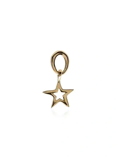 Shop Loquet 18kt Yellow Gold Star Motif Earring Pendant In Metallic