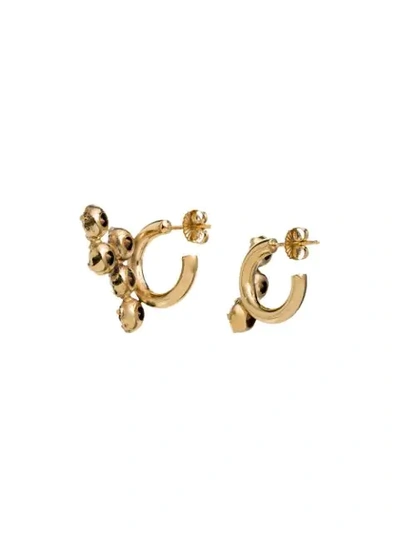 Shop Beaufille Gold-plated Crystal Hoop Earrings In Yellow Gold
