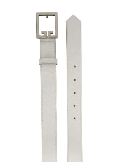 Shop Givenchy Logo Buckle Belt In White