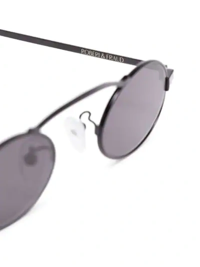 ROBERI & FRAUD BLACK DORIS 2.0 ROUND FRAME SUNGLASSES - 黑色