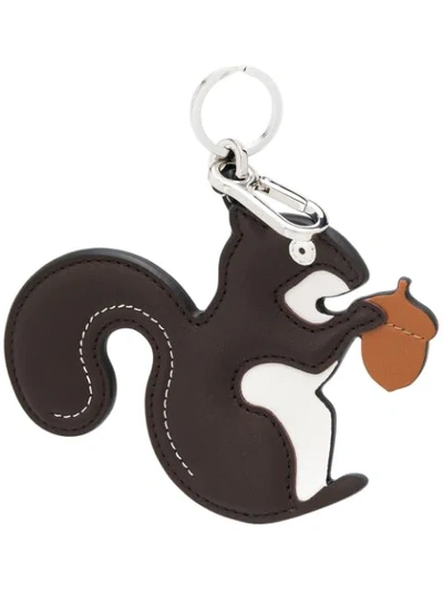 Shop Loewe Squirrel Key Ring In Brown