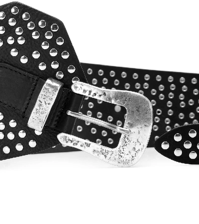 Shop Isabel Marant Lowli Studded Leather Belt In Black