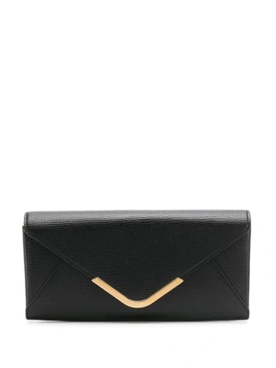 Shop Anya Hindmarch Postbox Continental Wallet In Black