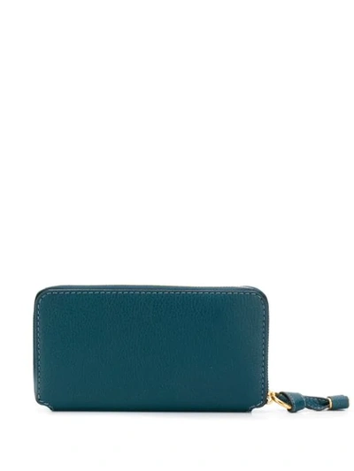 Shop Chloé Marcie Long Wallet In Blue