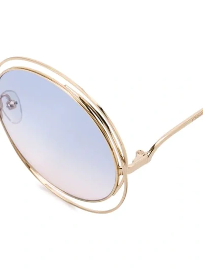 Shop Chloé Carlina Round-frame Sunglasses