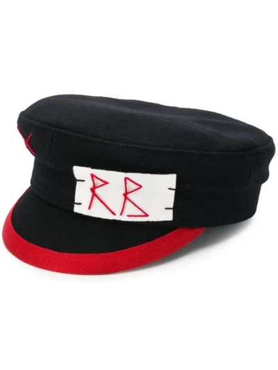 Shop Ruslan Baginskiy Logo Embroidered Captain Hat - Black