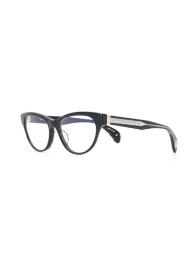 Shop Paradis Collection Cat-eye Frame Glasses In 黑色