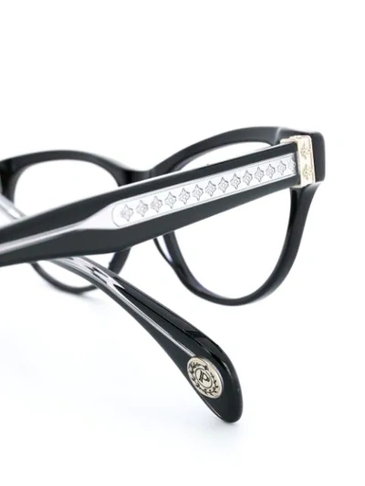Shop Paradis Collection Cat-eye Frame Glasses In 黑色