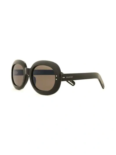 Shop Gucci Square Tinted Sunglasses In Black