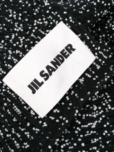JIL SANDER LONG KNITTED SCARF - 黑色