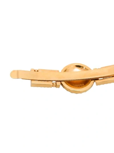 Shop Versace Medusa Hair Clip In Gold