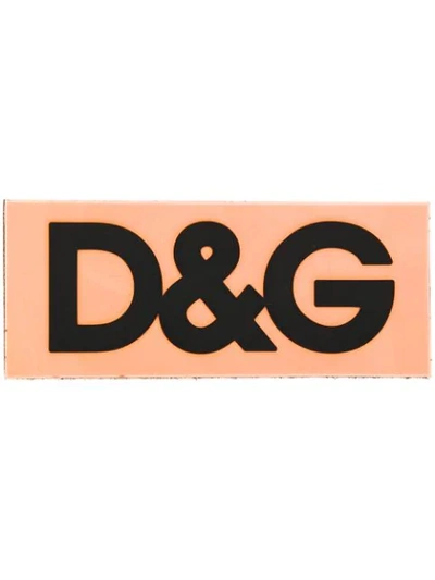 Shop Dolce & Gabbana D&g Tape Shoe Patch In Orange
