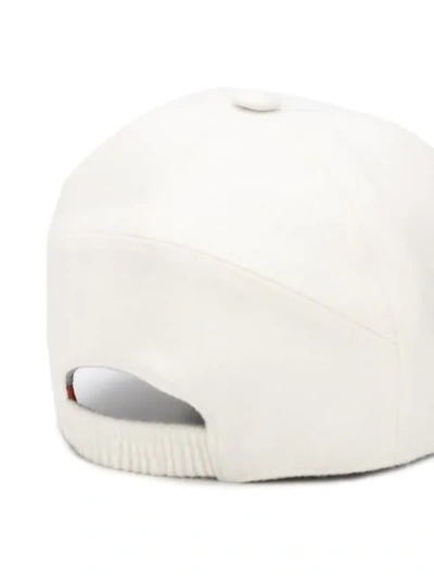 Shop Loro Piana Baseball Cap In White