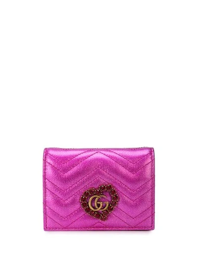 Shop Gucci Valentine's Day Card Case In Pink