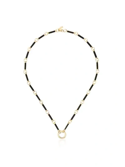 Shop Foundrae 18kt Gold Onyx Element Open Chain Necklace