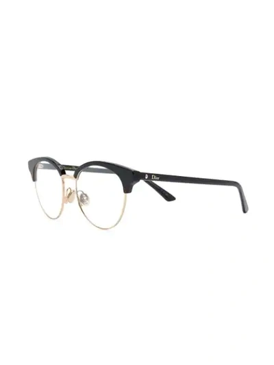 Shop Dior Montaigne Glasses In Black