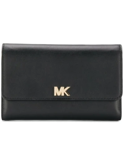 Shop Michael Michael Kors Mott Large Wallet In Black