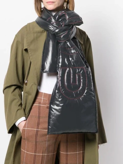 Shop Givenchy Oversized Padded Scarf In Black