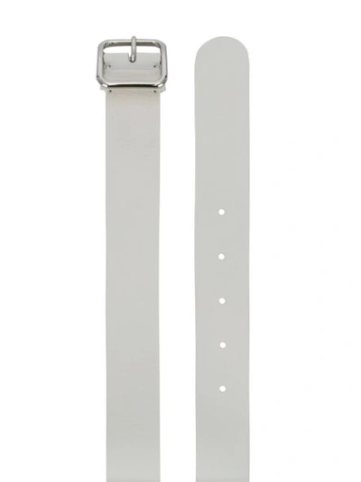 Shop Balenciaga Logo Print Belt In White