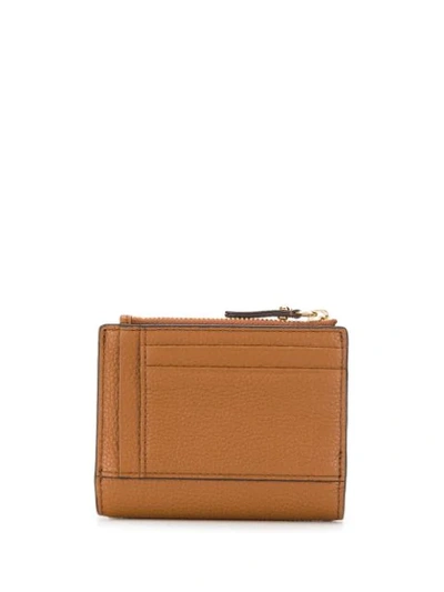 Shop Michael Michael Kors Compact Logo Wallet In Brown