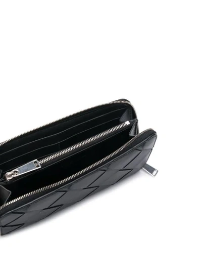 Shop Bottega Veneta Intrecciato Wallet In Black