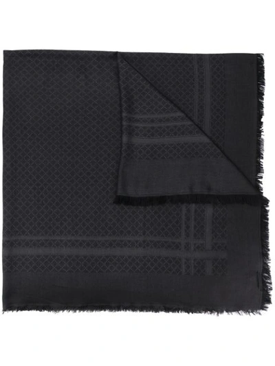 Shop Gucci Geometric Pattern Scarf In Black