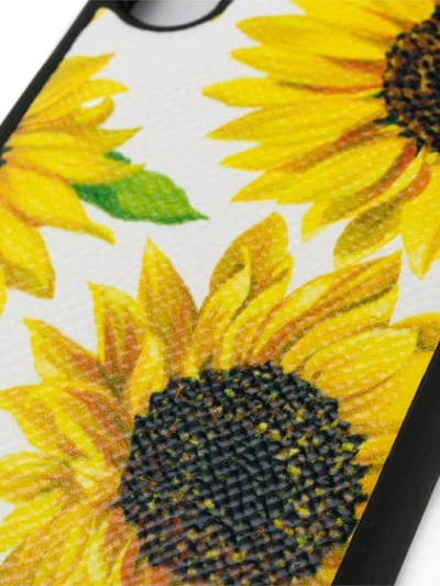 Shop Dolce & Gabbana Floral Print Iphone X Case In Yellow
