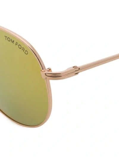 Shop Tom Ford Eyewear Sunset Aviator Sunglasses - Metallic